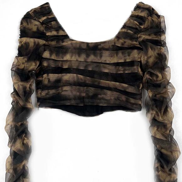 ZARA Corsetry Tulle Crop Top Size X-Small NWT - Picture 9 of 9